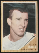 Load image into Gallery viewer, 1962 Topps Claude Osteen #501 Baseball Card VG-EX
