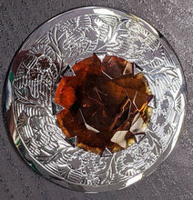 Load image into Gallery viewer, Large Celtic Scottish Shield - Orange Stone - Kilt Pin by Mizpah
