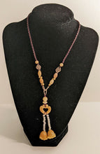 Load image into Gallery viewer, Chinese Jade Necklace -- Brown Cord
