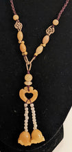 Load image into Gallery viewer, Chinese Jade Necklace -- Brown Cord
