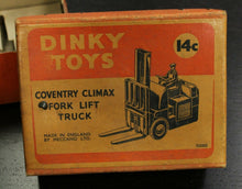 Load image into Gallery viewer, Dinky Toys 14c Coventry Climax Fork Lift Truck in Box Made in England by Meccano
