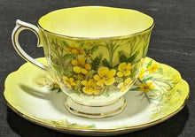 Load image into Gallery viewer, ROYAL ALBERT Fine Bone China Cup &amp; Saucer - Partridge Pea - Yellow &amp; Gold
