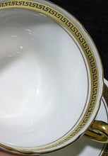 Load image into Gallery viewer, Foley Bone China Tea Cup &amp; Saucer Set -- Gold / Greek Key Border
