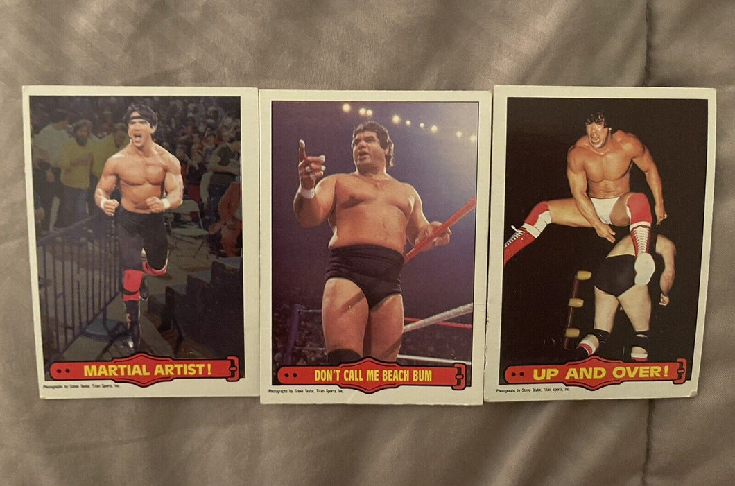 WWF O Pee Chee cards #16 #17 #18 Ringside Action