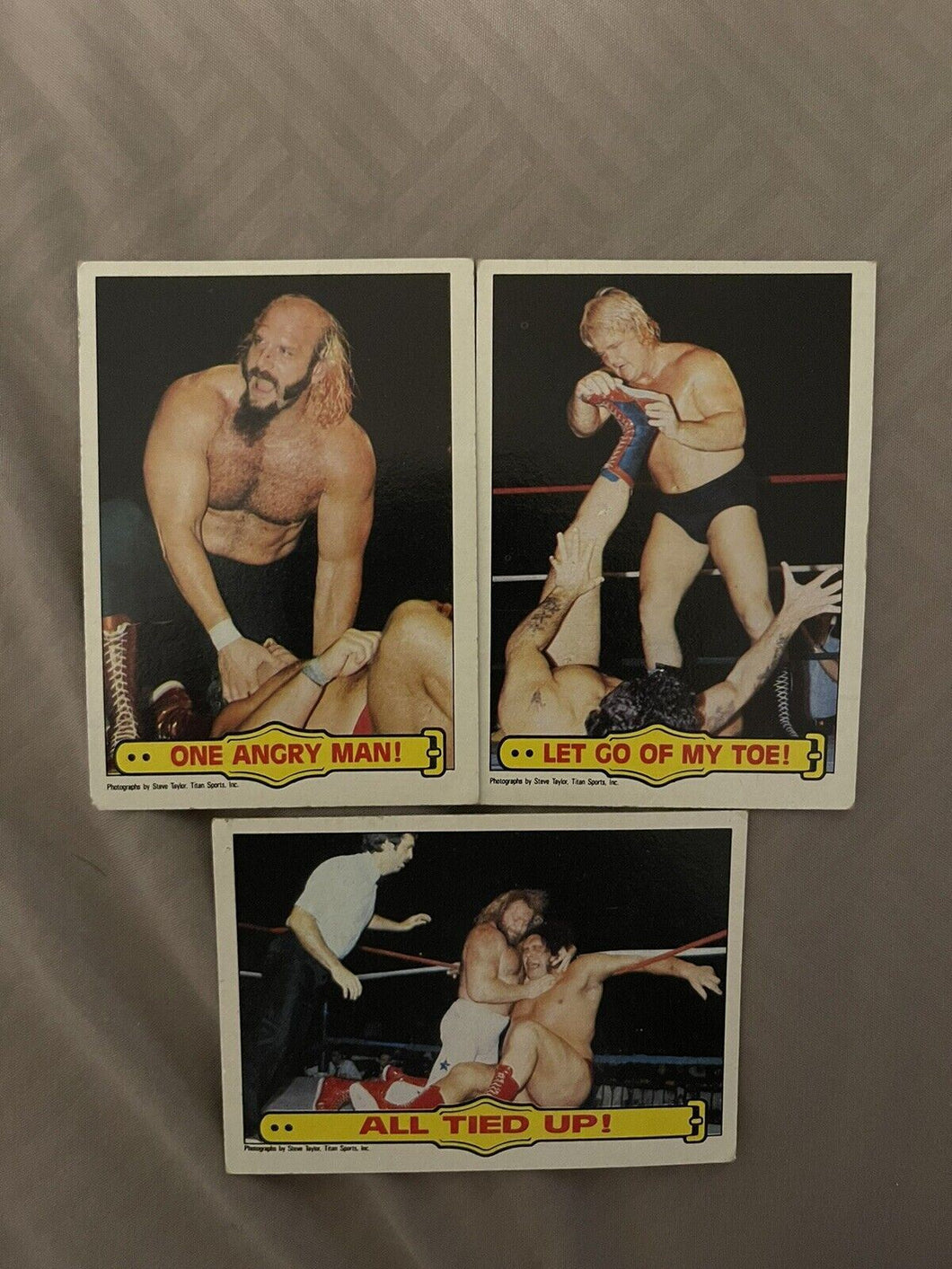 WWF Topps 1985 Cards #22 #27 #38 Ringside Action