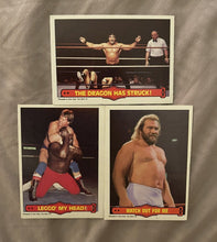 Load image into Gallery viewer, WWF O Pee Chee cards #25 #26 #28 Ringside Action 1985
