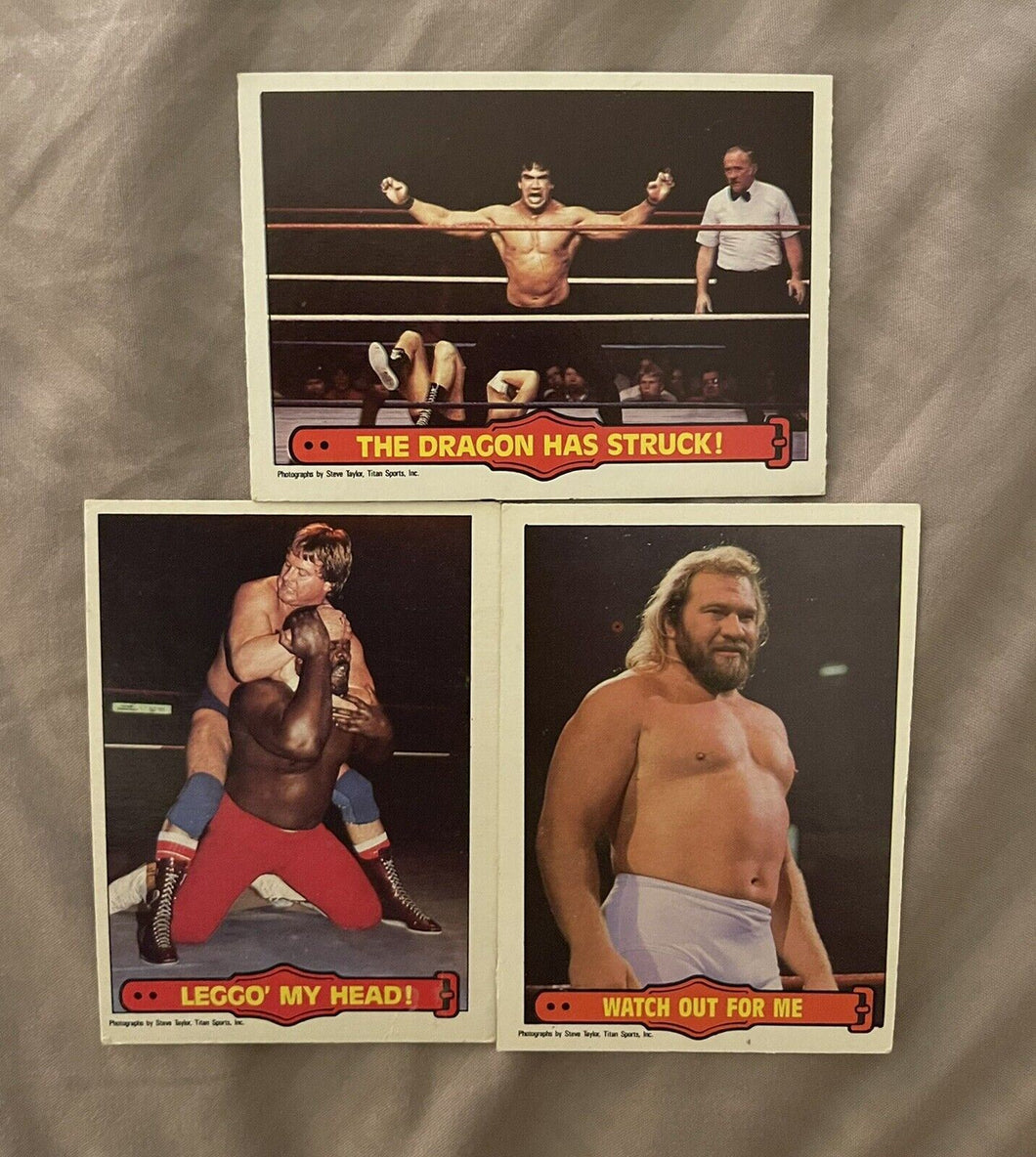 WWF O Pee Chee cards #25 #26 #28 Ringside Action 1985