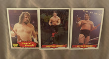 Load image into Gallery viewer, WWF O Pee Chee cards #15 Funk, #16 Martial artist#16, #17 Beach Bum
