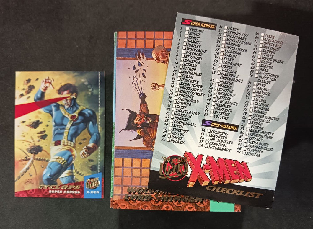 1994 Marvel Fleer Ultra X-Men Trading Cards Set 1 to 150 (Missing #148)