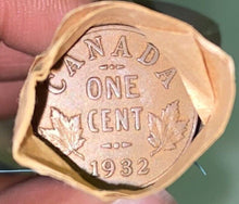 Load image into Gallery viewer, 1932 Roll of Pennies 50coins of pennies Canadian
