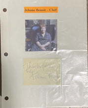 Load image into Gallery viewer, Signature of Jehane Benoit Chef in a bag cut out
