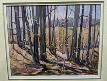 Load image into Gallery viewer, Original Artwork by Sally Durie - 1989 - Autumn Woodlot - Oil on Masonite
