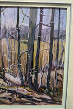 Load image into Gallery viewer, Original Artwork by Sally Durie - 1989 - Autumn Woodlot - Oil on Masonite
