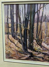 Load image into Gallery viewer, Original Artwork by Sally Durie - 1989 - Autumn Woodlot - Oil on Masonite
