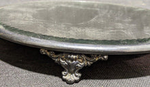 Load image into Gallery viewer, Rare Antique Silver Plate Footed Mirror Plateau - Round - Forbes Silver Co.
