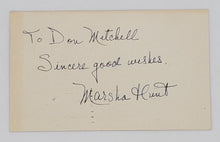 Load image into Gallery viewer, Hollywood Actress Marsha Hunt Autographed Note
