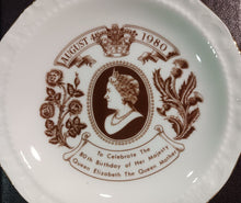 Load image into Gallery viewer, 1980 80th Birthday of H.M. Queen Elizabeth Royal Albert Bone Fine China Dish
