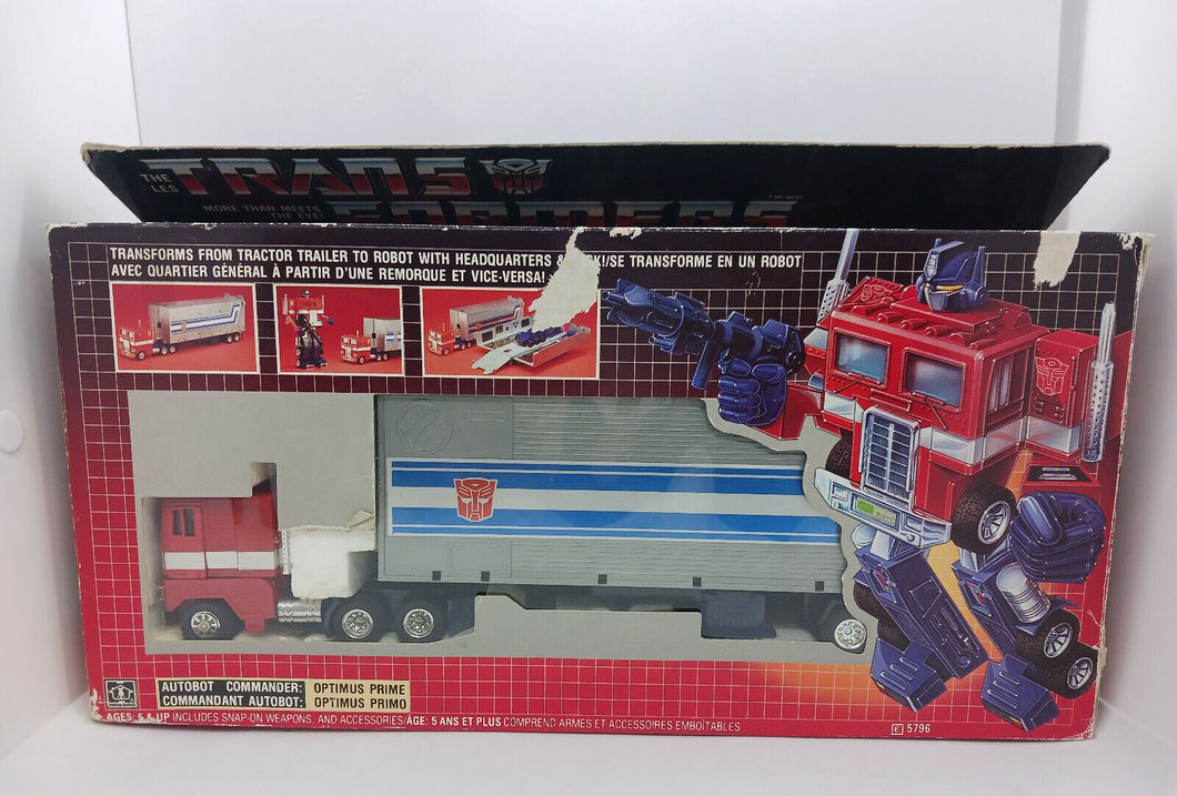 Optimus Prime 1984 G1 Pre Rub Transformers Action Figure *Rare* Canadian Variant