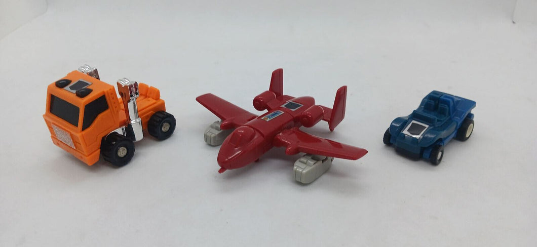 1984 Takara Transformers G1 Optimus Prime's Huffer, Powerglide & Dune Buggy