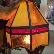 Load image into Gallery viewer, Beautiful Vintage Stained Glass / Slag Glass Lamp Shade
