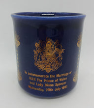 Load image into Gallery viewer, 1981 Marriage of H.R.H Prince of Wales &amp; Lady Diana Spencer Commemorate Mug
