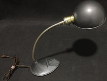 Load image into Gallery viewer, Vintage White Metal Gooseneck Table / Desk Lamp
