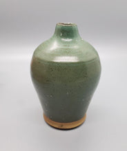 Load image into Gallery viewer, Vintage Hand Made Small Green Pottery Vase - Single Stem
