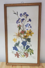 Load image into Gallery viewer, Antique Framed Flowers Print Signed
