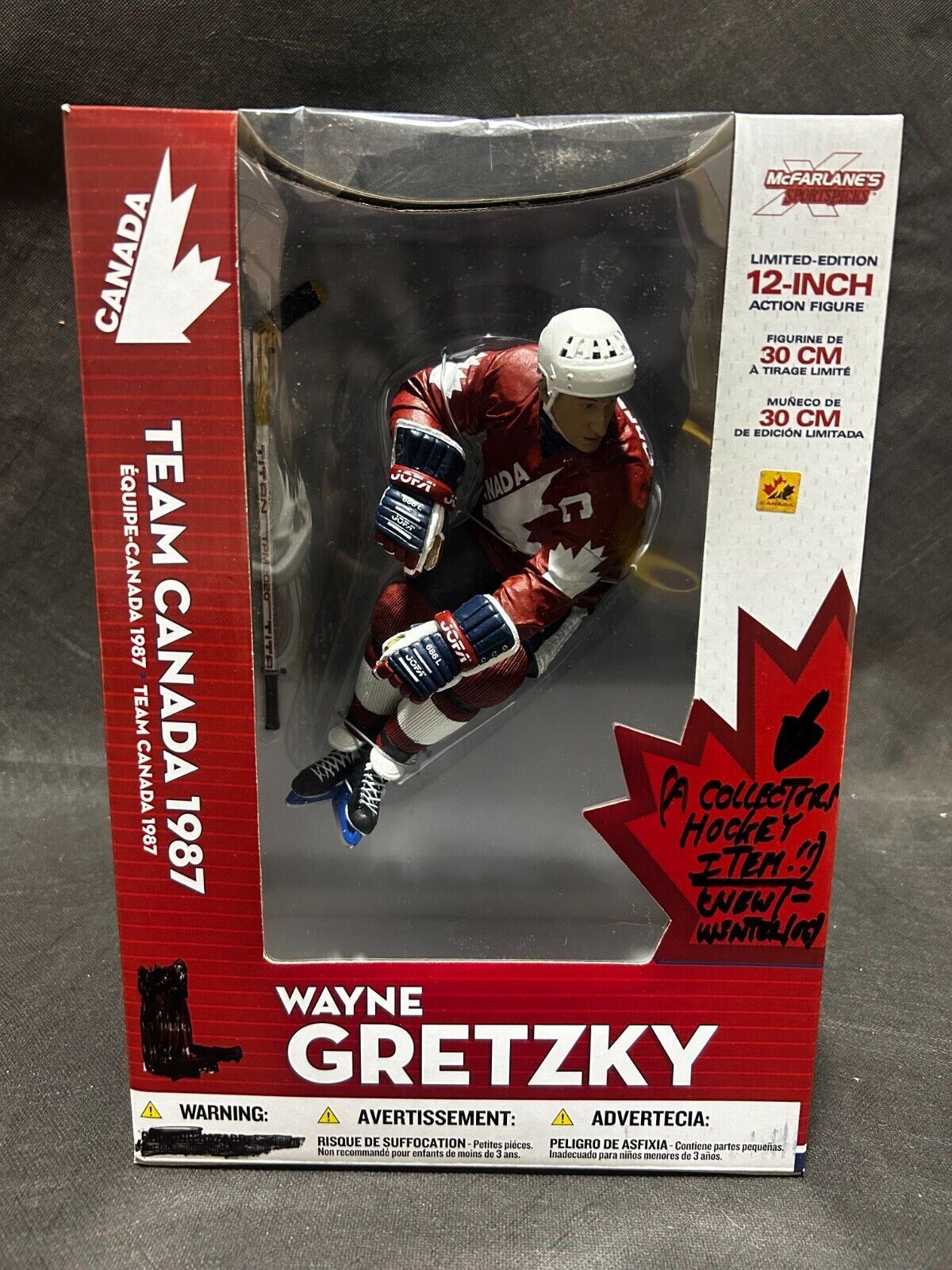 2005 McFarlane's 12 inch NHL Team Canada 1987 Wayne Gretzky Action