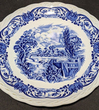 Load image into Gallery viewer, W.H. Grindley &amp; co. Staffordshire England - Blue &amp; White Cake Plate
