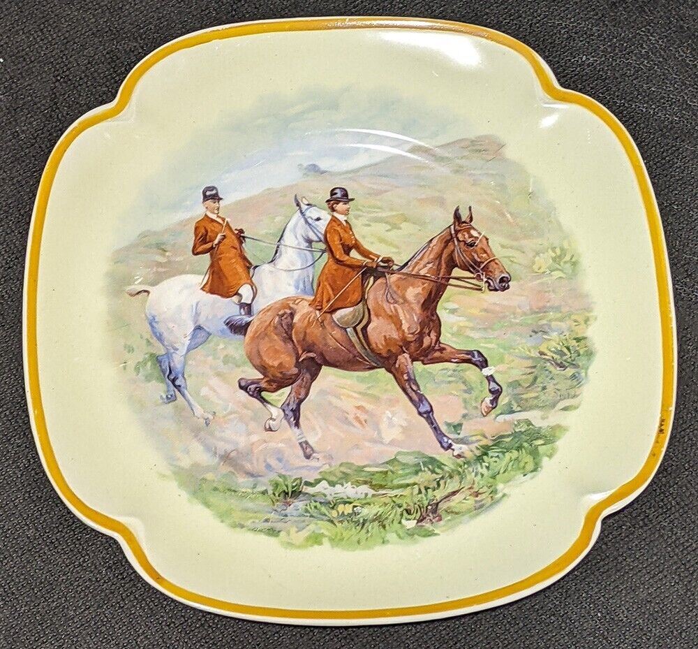 Pareek China Salad Plate - Johnson Brothers - England - Horse Riding