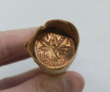 Load image into Gallery viewer, 1969 Canadian Pennies (50 coins per roll) 1 Roll
