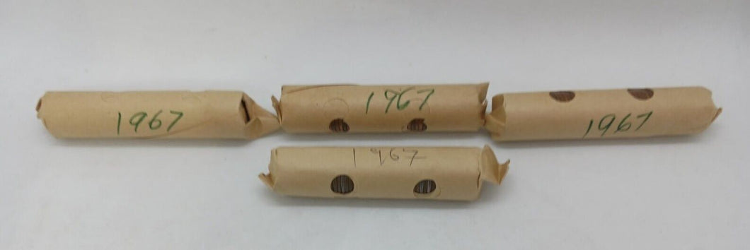 1967 Canadian Pennies (50 coins per roll) 4 Rolls