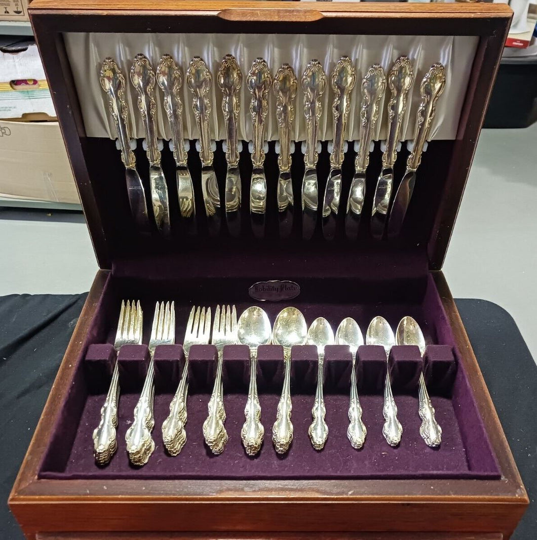 Reed & Barton English Crown Cutlery 60 pc Set