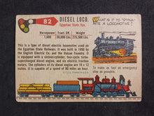 Load image into Gallery viewer, 1955 Topps Diesel Loco Egyptian State Rys. #82, Short Print
