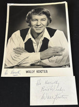 Load image into Gallery viewer, Wally Koster Signed Autograph Photo 8&quot; X 10&quot;, EX+
