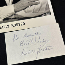 Load image into Gallery viewer, Wally Koster Signed Autograph Photo 8&quot; X 10&quot;, EX+
