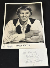 Load image into Gallery viewer, Wally Koster Signed Autograph Photo 8&quot; X 10&quot;, EX+
