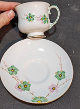 Load image into Gallery viewer, 1935 PARAGON Bone China Tea Cup &amp; Saucer - Green &amp; Pink Flowers
