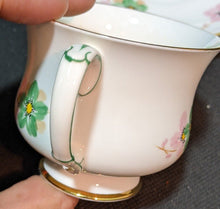 Load image into Gallery viewer, 1935 PARAGON Bone China Tea Cup &amp; Saucer - Green &amp; Pink Flowers
