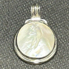 Load image into Gallery viewer, Mother of Pearl Pendant Slider Sterling Silver, EX+
