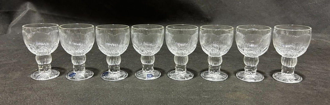 Set of 8 Arabia iittala Finland Aperitifs Liqueur Shot Glasses Pioni Pattern