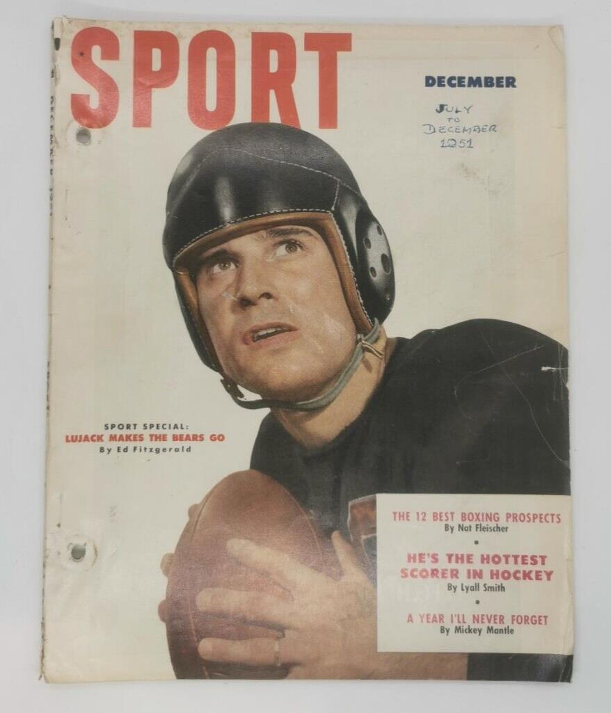 1951 December Sport Magazine Johnny Lujack On Cover