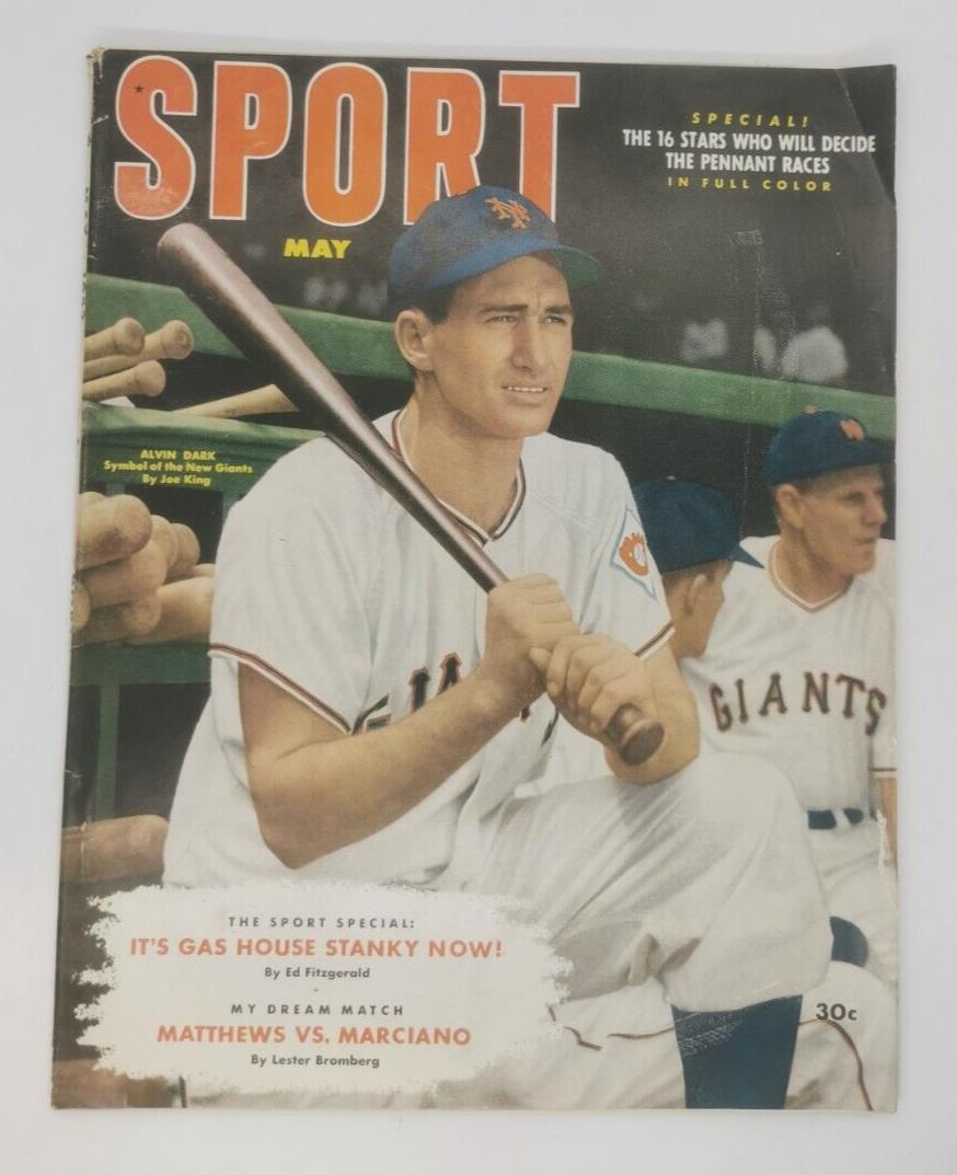 1952 May Sport Magazine Alvin Dark On Cover