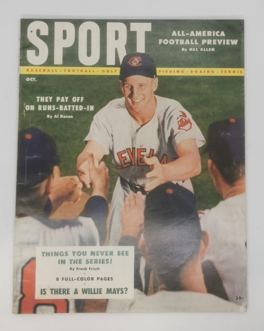 1954 October Sport Magazine They Pay Off On Runs-Batted-In Issue