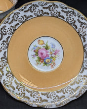 Load image into Gallery viewer, FOLEY Bone China Teacup &amp; Saucer - Orange, Gold &amp; Floral Bouquet
