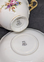 Load image into Gallery viewer, FOLEY Bone China Teacup &amp; Saucer - Orange, Gold &amp; Floral Bouquet
