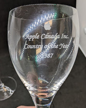 Load image into Gallery viewer, 1987 Apple Canada Inc. Country Of The Year Employee Appreciation Stemware
