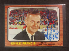 Load image into Gallery viewer, Emile &quot;The Cat&quot; Francis #21 Hockey Card Signed with Certificate of Authenticity
