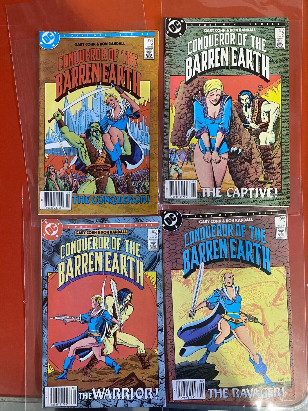 1985 DC Comics Conqueror of the Barren Earth Issue 1,2,3,4